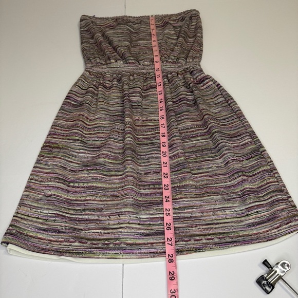 Aqua Strapless Multicolor Textured Knit Dress | Size M | Made in USA - Picture 7 of 10